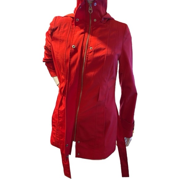 Calvin Klein Red Raincoat, NWOT, Size S - Picture 5 of 6